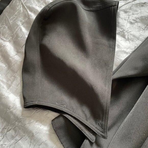 Sequence VTG Black Lined Button Up Trench Coat S 12 V.I.petite with removal hood - Picture 8 of 10